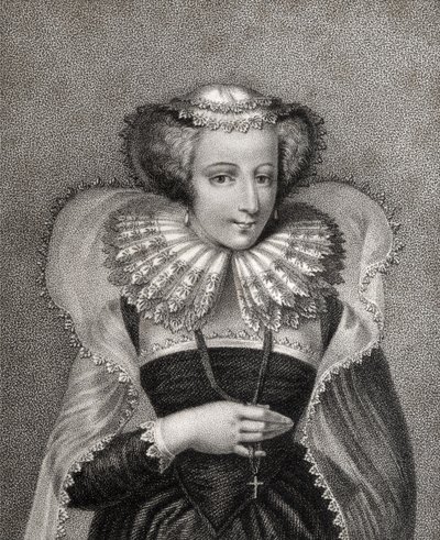 Maria Stuarda, inciso da Bocquet, illustrazione da 